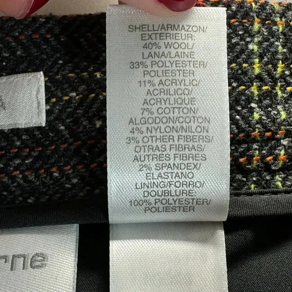 Liz Claiborne Wool Blend Classic Plaid Cuffed Hem 90s Academia Fall Preppy 12P - Picture 8 of 8